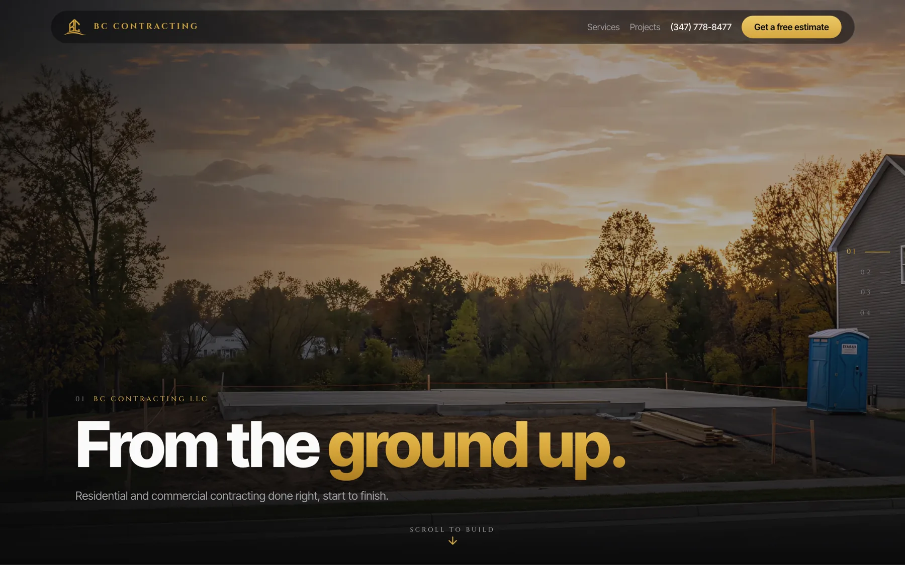 BC Contracting LLC website