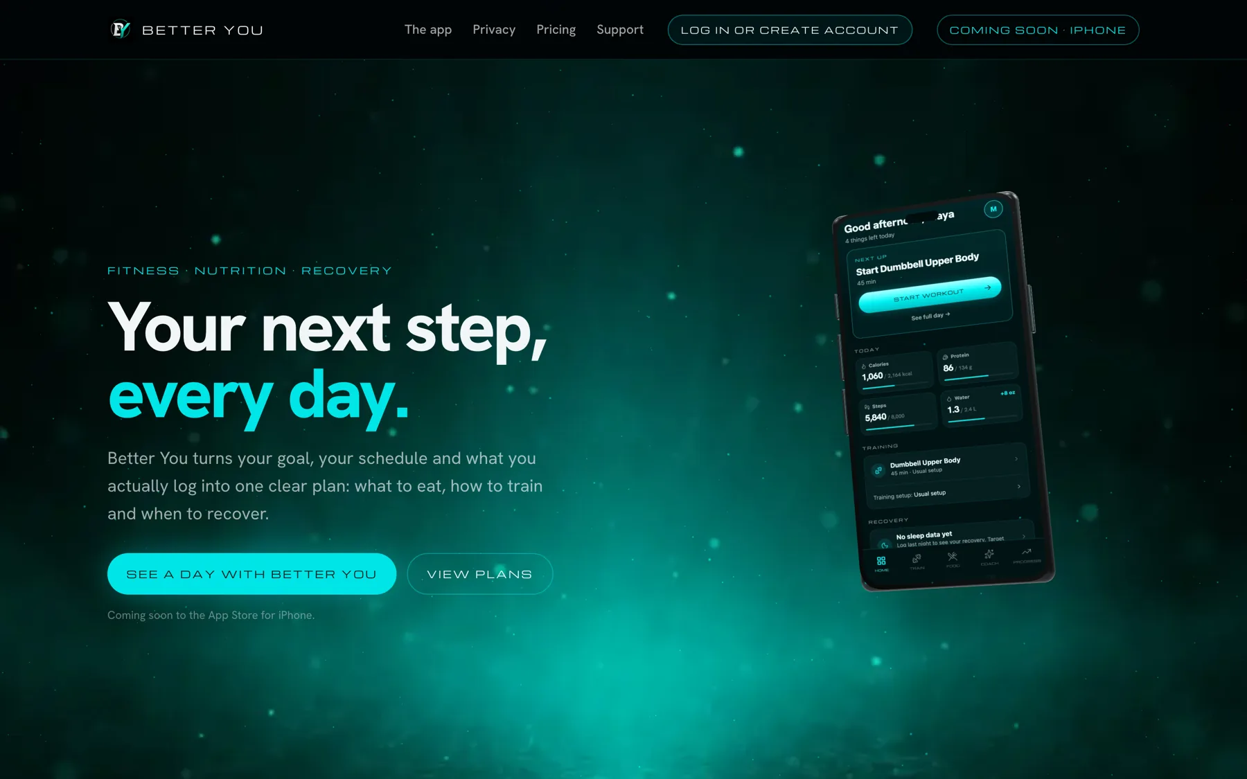 Better You Fitness website
